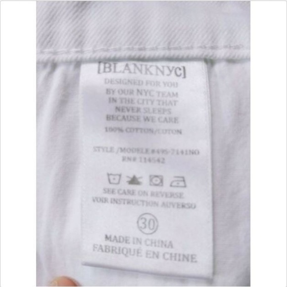 Blank NYC Women's Jeans 30 Straight Leg Distressed - Picture 8 of 8